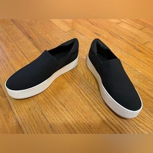 Vince black warren slip on sneakers